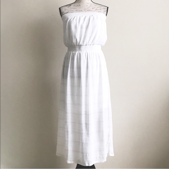 ALI & JAY Dresses & Skirts - Ali & Jay El Angel Metallic Striped Midi Dress M